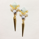 no1080/大理石風ビジューピアス 