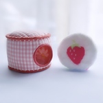ピンクチェック柄(内生地もふもふ)🍓座布団付き