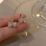 【2023.12新作♥】韓国ファッション　キラキラリボンリングピアス　アクセサリー　-51
