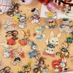 背景透明♡レトロアニマル フレークシール