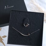 Næturslippur set：K10YG×silver925　月と星リング＆ネックレス　シルバー×ゴールド