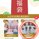 【福袋】ハッピーバッグ🎍3800円（6000円分の商品）ドレスワンピ中心です！リカちゃん/ブライス用