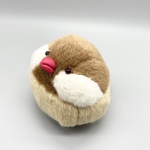 ふくふくほっぺのシナモン文鳥さん　ぬいぐるみ