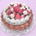 🍓小花飾りの苺タルトケーキ　Ａ-8