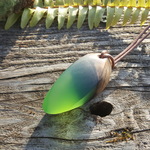 クロガキと樹脂のネックレス　ウッドレジン　Fujino Wooden Jewelry