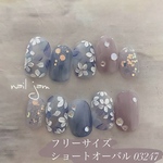 ふんわり紫陽花ネイル　ネイルチップ　前撮り　フラワー　あじさい