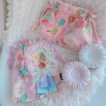 たっぷり入るとびきりファンシーなお弁当袋と巾着セット