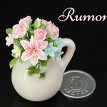 ☆新商品☆ミニチュア 百合&陶器花瓶