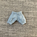 オビツ11 麻のハーフパンツ　ブルーグレー