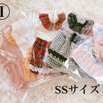 Happy bag  福袋❣️SSサイズ ❣️ワンピース5着　お帽子　コサージュ　リボン　小物はお楽しみ4点セット　犬服福袋お買い得です。