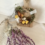 福袋!季節のお花セット（スワッグとボードリース　英字新聞を添えて）