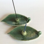 葉っぱのお香立て（翡翠）