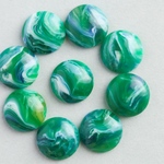 【10個】アクリル　カボション　12mm グリーン　緑　カーキ　貼り付け