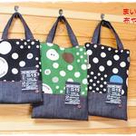 G様オーダー品：ボタン柄通園通学バッグ５点セット