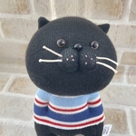 ポッケに手　猫　ぬいぐるみ