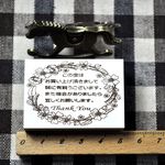 ☆再販☆花輪のフレームお礼スタンプ・はんこ