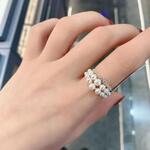 指輪　リング　アクセサリー　パール　パールリング　ゆびわ　ring　シンプル　ゴールド　韓国　フォーマル　プレゼント　ラッピング　レディース　フリーサイズ　NAT-0147