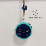 黒猫ちゃんのお顔だけストラップ