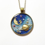 ☆カラフルな宇宙～土星～宇宙塗りレジン～