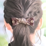 インド刺繍リボンのヘアゴム