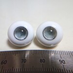 No.49 【16mm】 グラスアイ ドールアイ ハンドメイドドール 材料　約16.0mm/16.1mm（グレー）