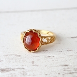 ✦OUTLET✦silver925 ヘソナイトガーネット フィグリー リング(12×10mm) GP
