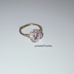 はじける花ビラの欠片 14KGF ワイヤーピンキーリング