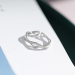 指輪　リング　アクセサリー　ゆびわ　ring　シンプル　シルバー　韓国　フォーマル　プレゼント　ラッピング　レディース　フリーサイズ　　AL-0038