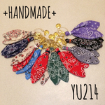再販★バックチャーム バックキーホルダー にこちゃん スマイリー バンダナ柄 バンダナ ペイズリー ペイズリー柄 