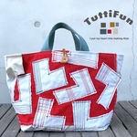 tuttifun＊赤と青のL字柄バック
