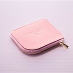【アウトレット】【現品限り】【大特価セール】乙女椿のような春色ピンク　ゴールドファスナーのシンプル・ウォレット　