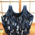 藍染　古布　襤褸のトートバッグ１
