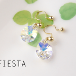 クリスタルの雫　ノンホールピアス（イヤリング）