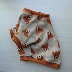 フレブル服　クマ柄ラグラン　ベージュ　Ｍサイズ