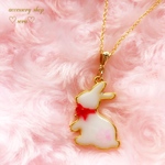 ✨再販✨うさぎと桜のネックレス