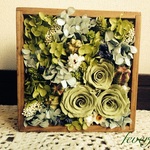 green roseの壁掛けアレンジ