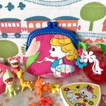 ♡昭和レトロ レア生地使用！ミニがま口財布　④