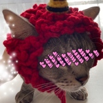 再販】赤鬼さん.節分.2月.ニット帽.猫.被り物.コスプレ.毛糸.ハンドメイド