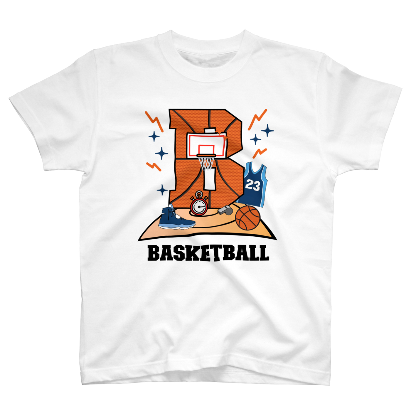 バスケットボール Tシャツ まとめてセット バスケットボール/b-ball かわいい文字プレートTシャツ！ご注文
