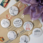 Ballet 缶バッジ　design No.1 (Little Ballerina)