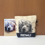 kurokabi様オーダー品❤︎愛犬の刺繍ポーチ S