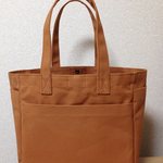「ボックストート」中サイズ 帆布トートバッグ 「キャメル」倉敷帆布8号