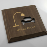 【送料無料】リビングルーム　プレート　ブラウン　LIVINGROOM(P-B)