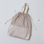 チェリー刺繍のお着替え袋