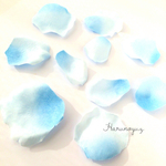 ローズフラワーの花びら♡アクアブルー／10枚