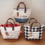 ミニチュアバッグ3個セット＊チェックA