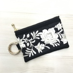 インド刺繍リボン＊カラビナポーチ