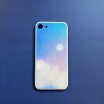 強化ガラススマホケース「満月の朝」