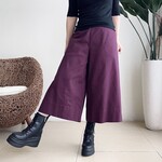 リラックスワイドパンツ♪cotton twill Burgundyカラー