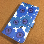 北欧 花柄 ブルー 手帳型ケース Galaxy iPhone DIGNO Nexus Zenfone URBANO AQUOS Xperia ARROWS 他 全機種対応